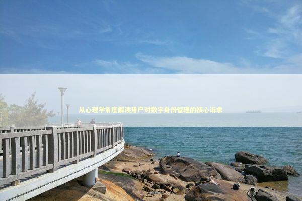 从心理学角度解读用户对数字身份管理的核心诉求